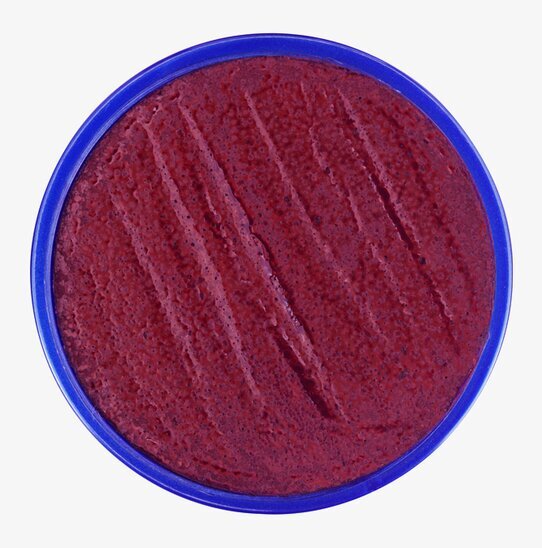 Bild av rund burk med djup röd ansiktsfärg 18 ml