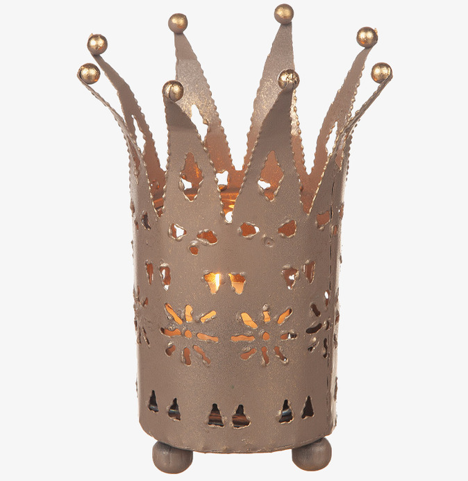 Ljuslykta Krona Hamrad Plåt Different Design Lyktor Endless Light Ljuslyktor