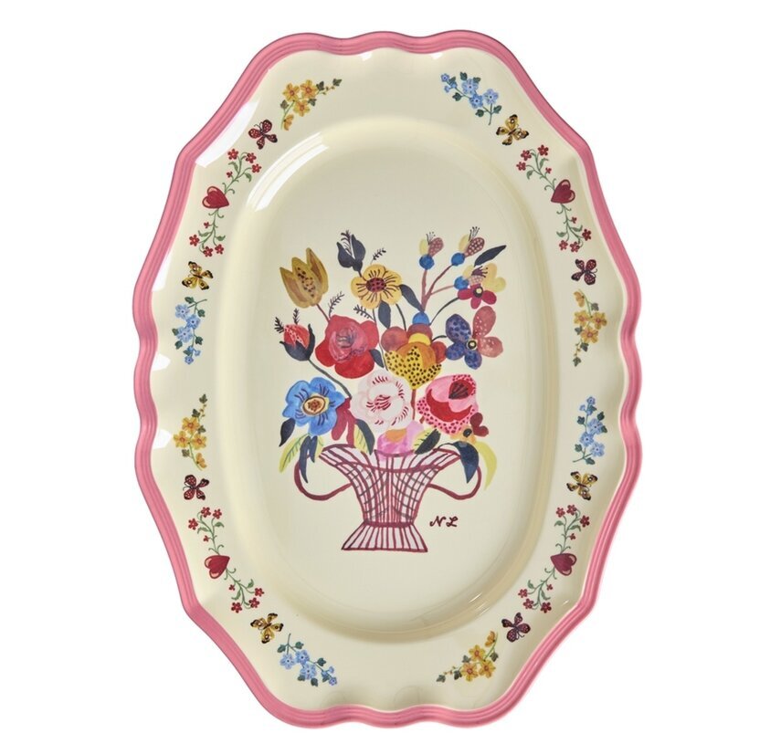 Serveringsfat Vintage Pink - Rice x Nathalie Lété Serveringsbrickor Brickset