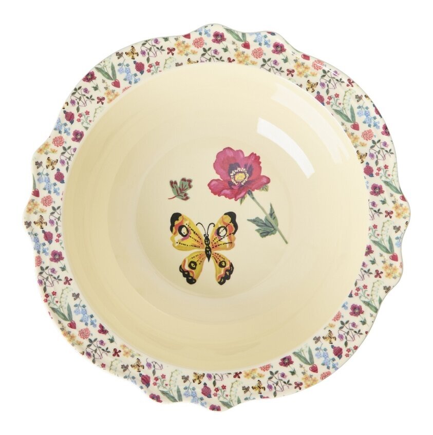 Vintage Skål Pink Large - Nathalie L'ete Print Rice Skålar att äta ur tilltugg Såskannor/Vispskål servering