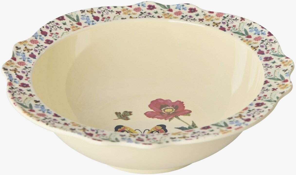 Vintage Skål Pink Large - Nathalie L'ete Print Rice Skålar att äta ur tilltugg Såskannor/Vispskål servering