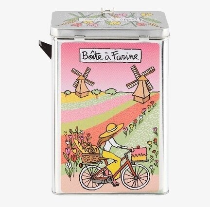 Plåtburk Mjöl Derriére la porte Plåtburkar Metallburkar