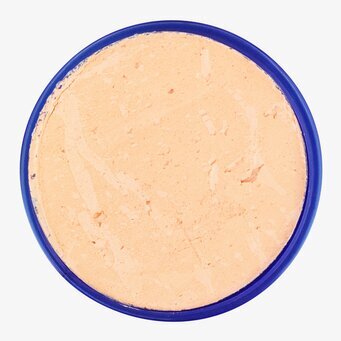 Bild av rund burk med persikotonad ansiktsfärg