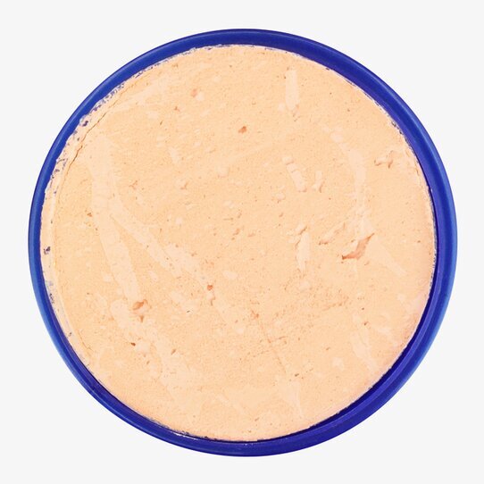 Bild av rund burk med persikotonad ansiktsfärg