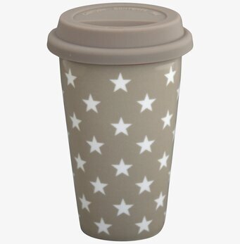 Foto av stilren och praktisk mugg med stjärnmönster