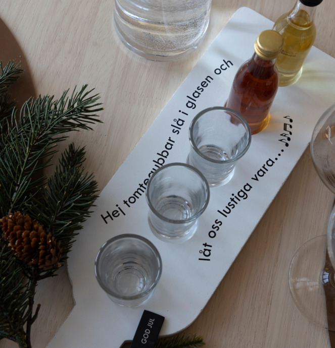 Träbricka Snaps Jul Different Design Övrig prydnad/dekoration för inredning innemiljö