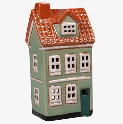 Ljuslykta Hus Grön Det Gamle Apotek Lyktor Endless Light Ljuslyktor