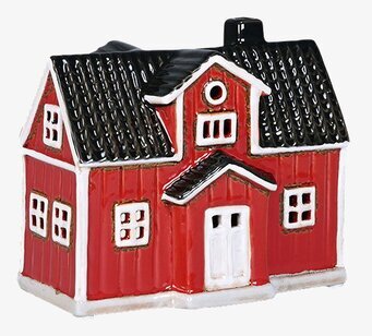 Ljuslykta Hus Röd Det Gamle Apotek Lyktor Endless Light Ljuslyktor