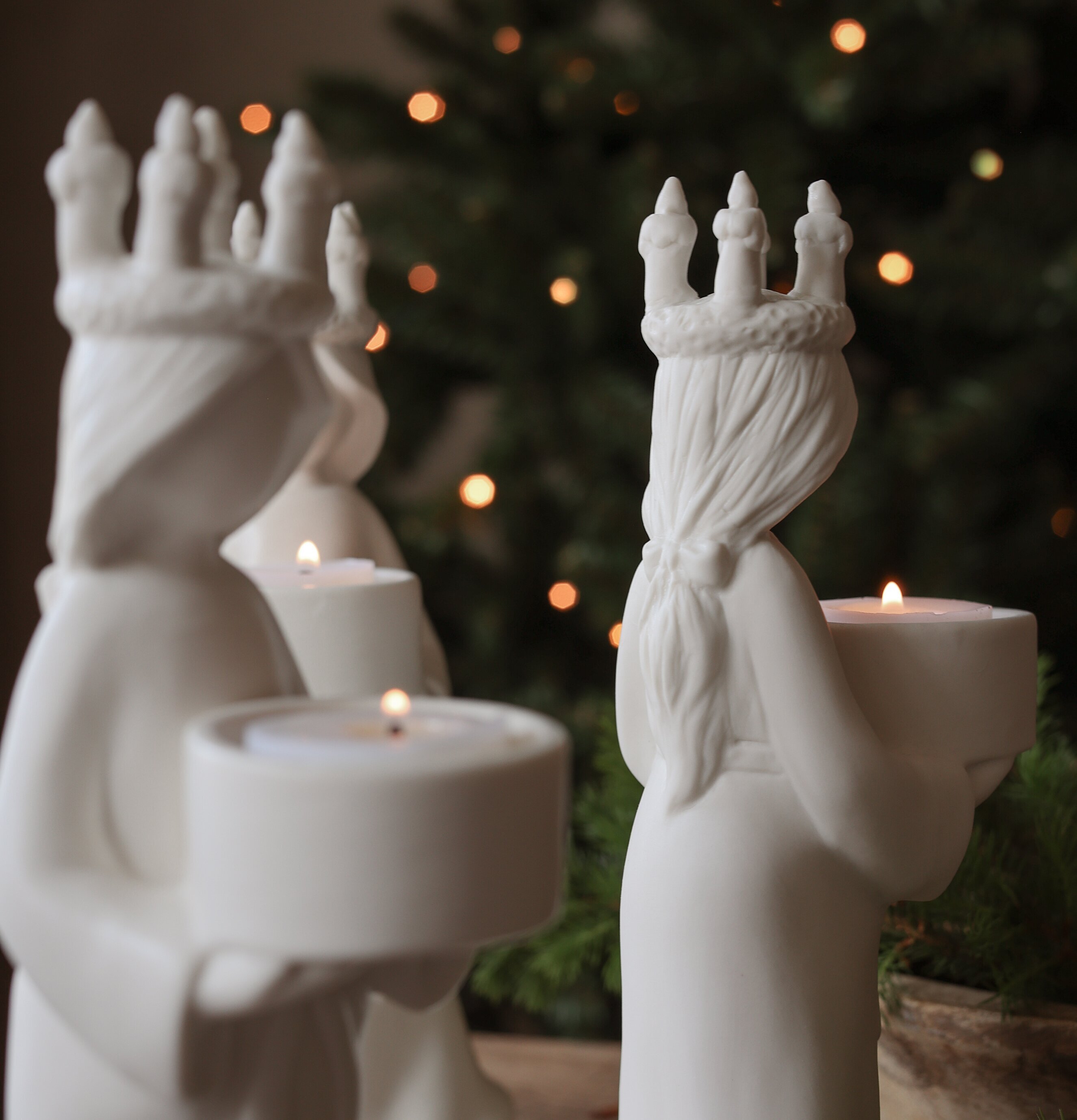 Lucia För Värmeljus - Majas Cottage Ljusstakar Adventsstakar Ljushållare Ljushyllor