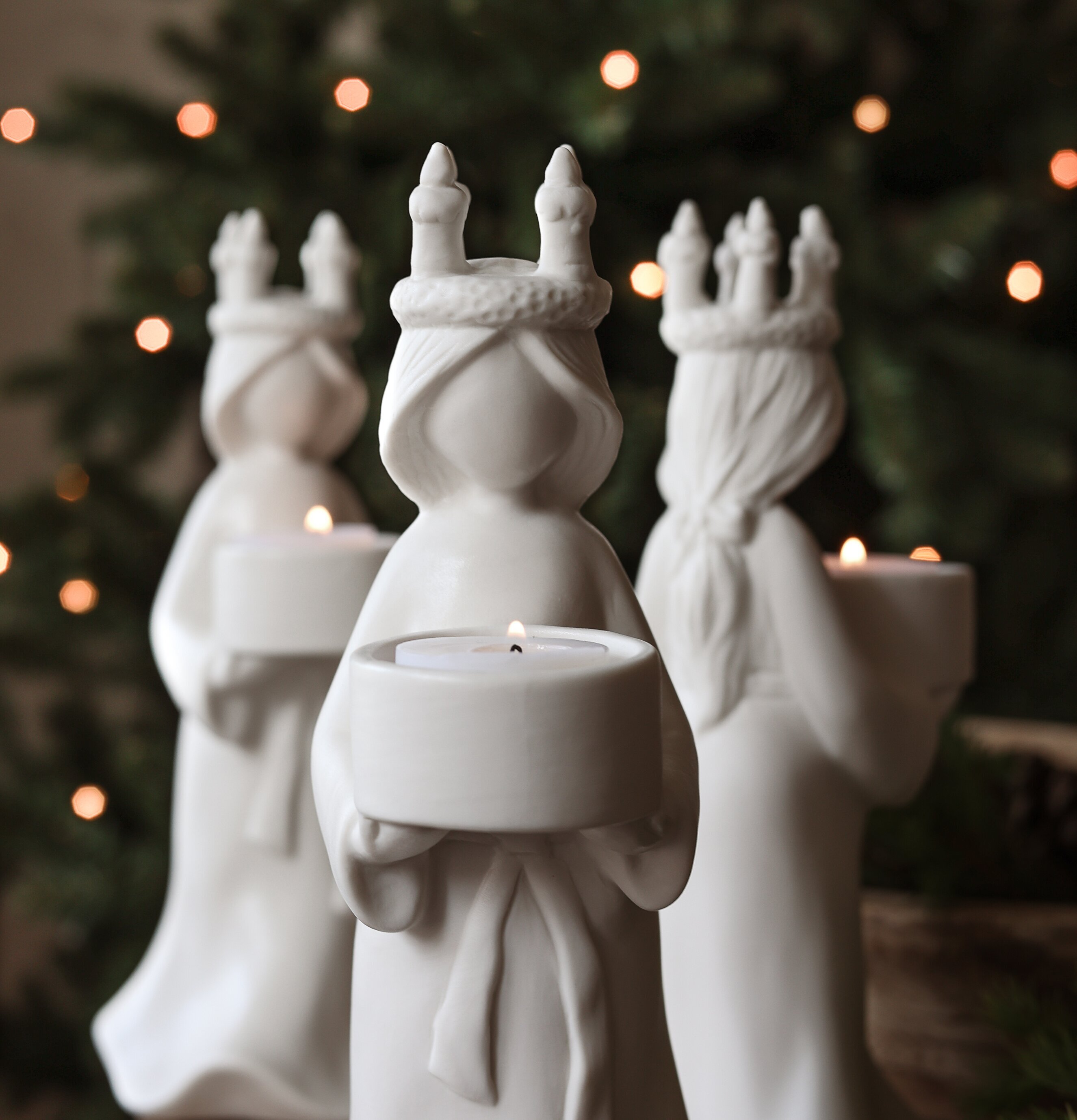 Lucia För Värmeljus - Majas Cottage Ljusstakar Adventsstakar Ljushållare Ljushyllor