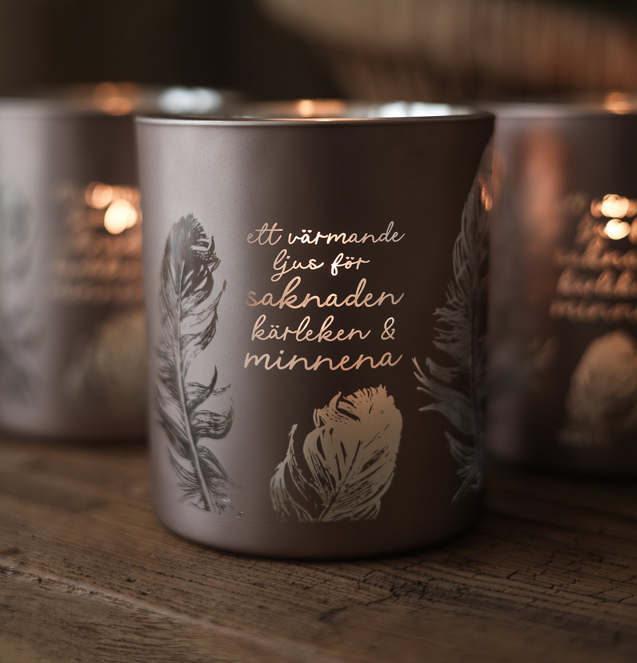 Ljuslykta - Saknaden, Kärleken, Minnena Majas Cottage Lyktor Endless Light Ljuslyktor