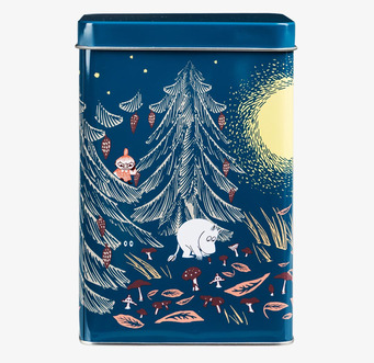 Plåtburk Kaffe Mumin Urskog Blå Moomin by Martinex Plåtburkar Metallburkar