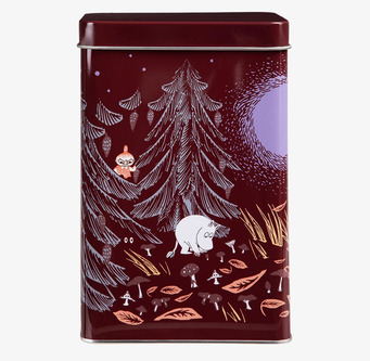 Plåtburk Kaffe Mumin Urskog Röd Moomin by Martinex Plåtburkar Metallburkar