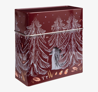 Plåtburk Kaffefilter Mumin Urskog Röd Moomin by Martinex Plåtburkar Metallburkar