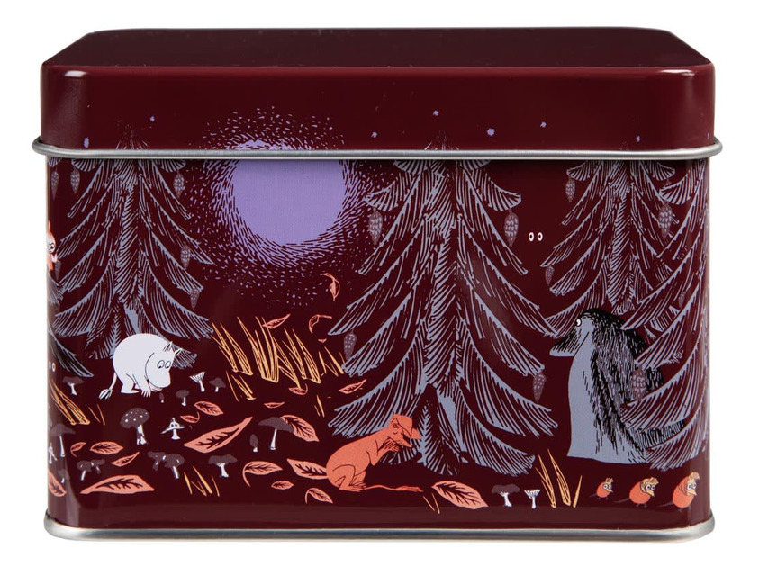Plåtburk Te Mumin Urskog Röd Moomin by Martinex Plåtburkar Metallburkar