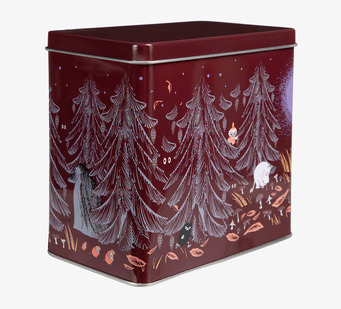 Plåtburk Mumin Urskog Röd Moomin by Martinex Plåtburkar Metallburkar