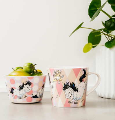 Hästen Mulle Skål Cirklar Mugg Diamant Lena Furberg by Martinex Skålar att äta ur tilltugg Såskannor/Vispskål