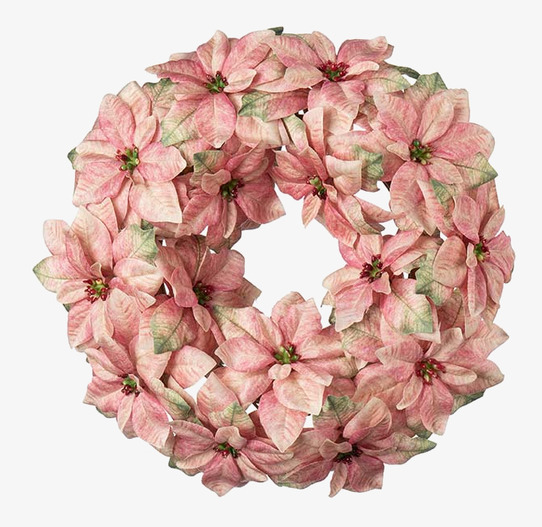 Julstjärna Krans Rosa 30 cm Mr Plant Konstväxter Konstblommor Plastväxter Plastblommor