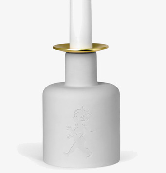 Keramikljusstake - Ljusgrå Solstickan Ljusstakar Adventsstakar Ljushållare Ljushyllor