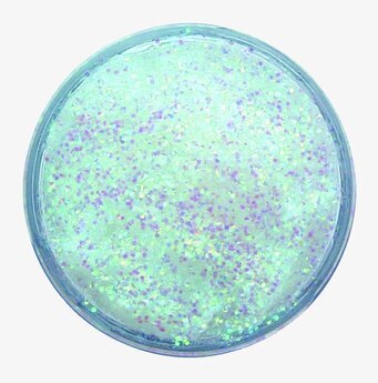 Bild av gnistrande gelé med stjärnstoftsliknande lyster