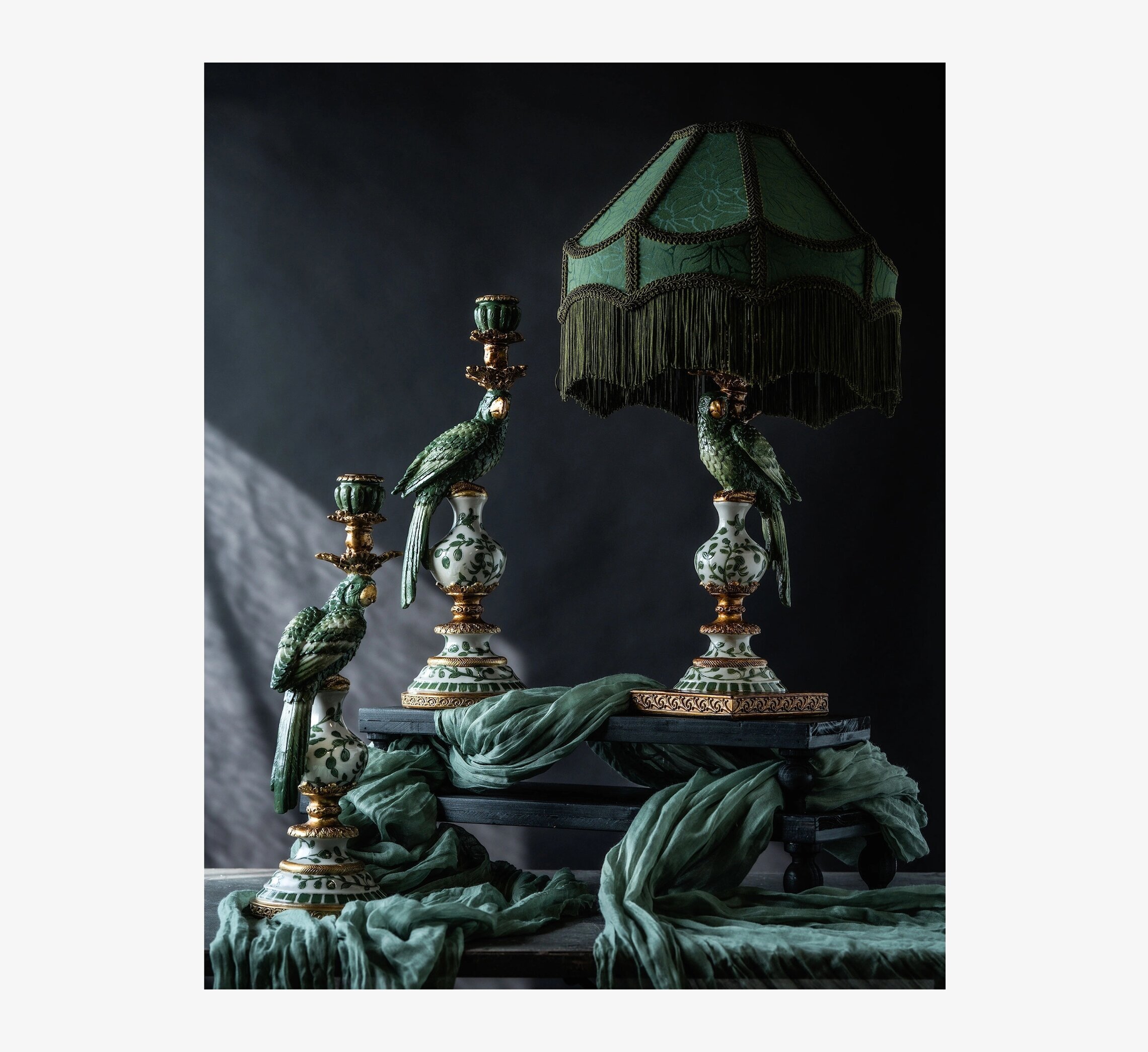 Ljusstake Papegoja Grön A Lot Decoration Ljusstakar Adventsstakar Ljushållare Ljushyllor