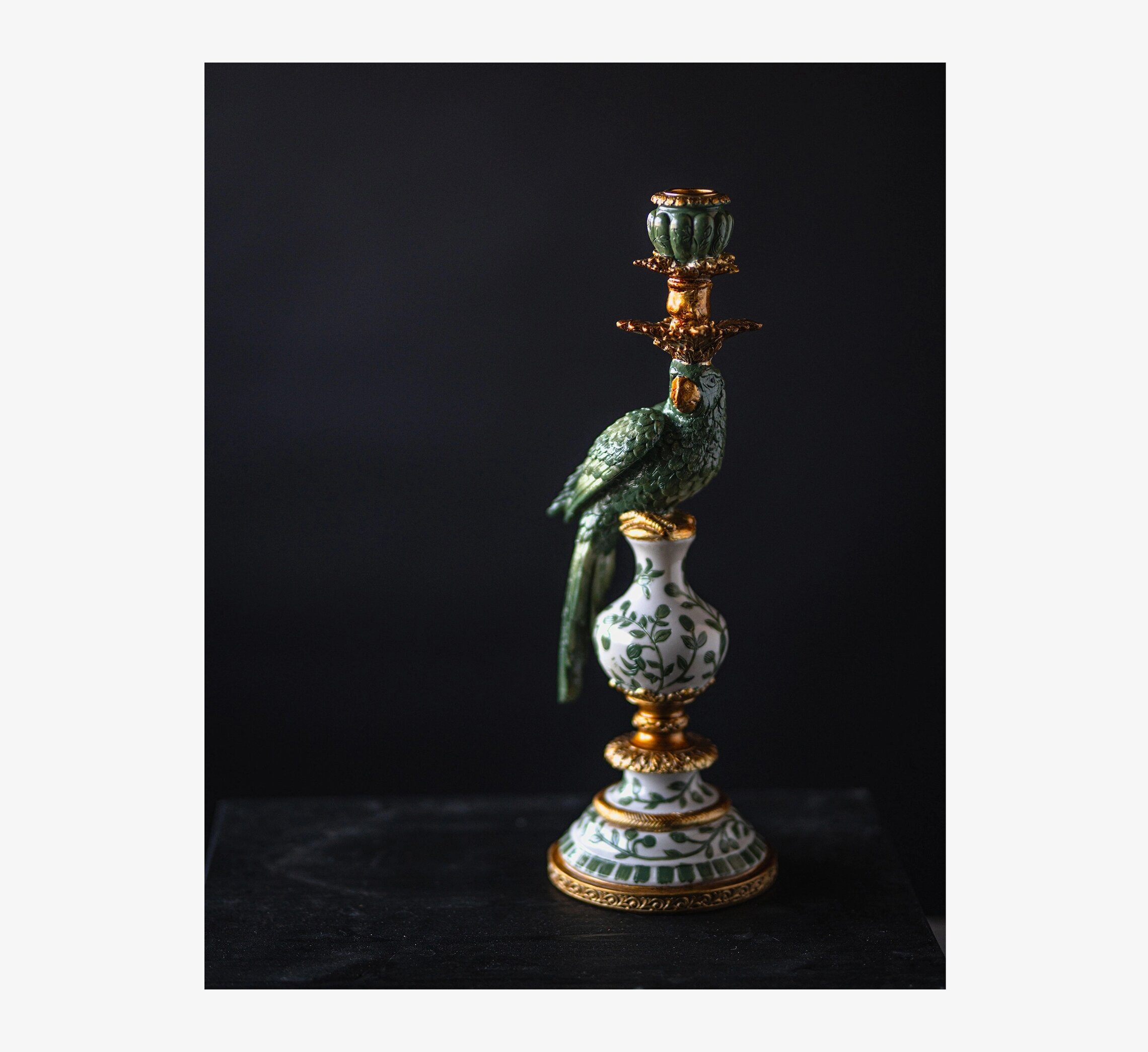 Ljusstake Papegoja Grön A Lot Decoration Ljusstakar Adventsstakar Ljushållare Ljushyllor