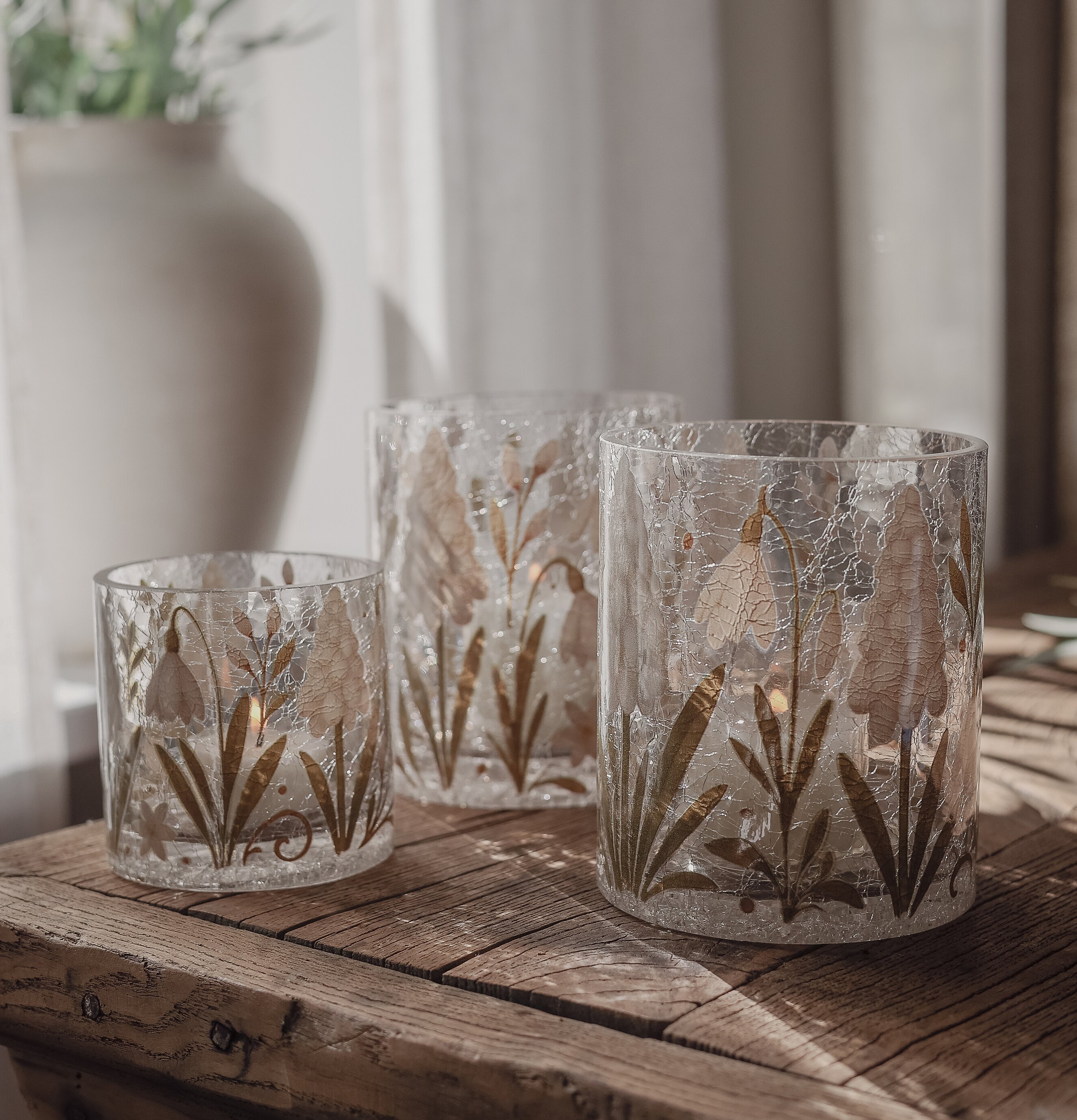 Ljuslykta Pärlisar 10x12cm 8x8cm Majas Cottage Lyktor Endless Light Ljuslyktor