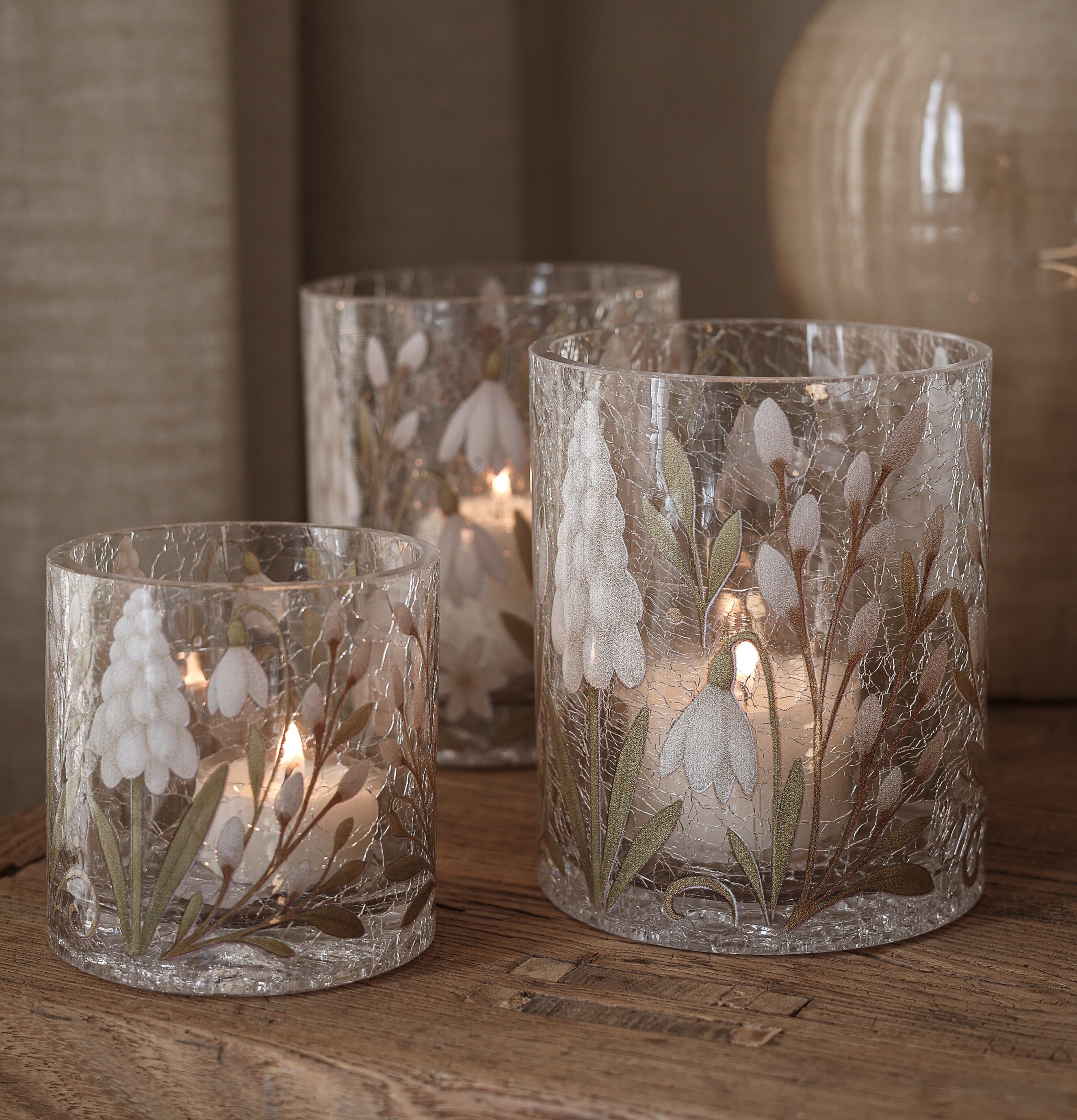 Ljuslykta Pärlisar 10x12cm 8x8cm Majas Cottage Lyktor Endless Light Ljuslyktor