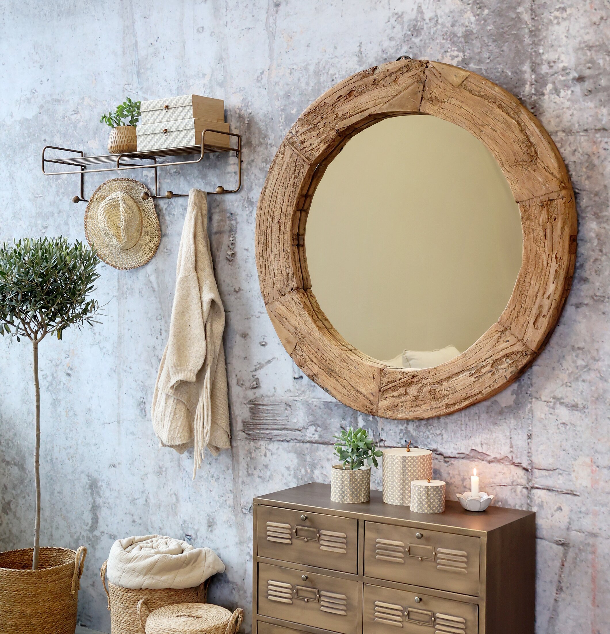 Hatthylla Antik Mässing Chic Antique Knoppar Väggknoppar Klädhängare Vägghyllor