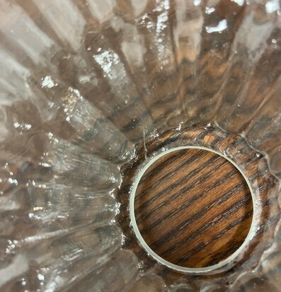 Taklampa Gunilla Bred Klar/Antik Mässing (fynd-id 2) Strömshaga