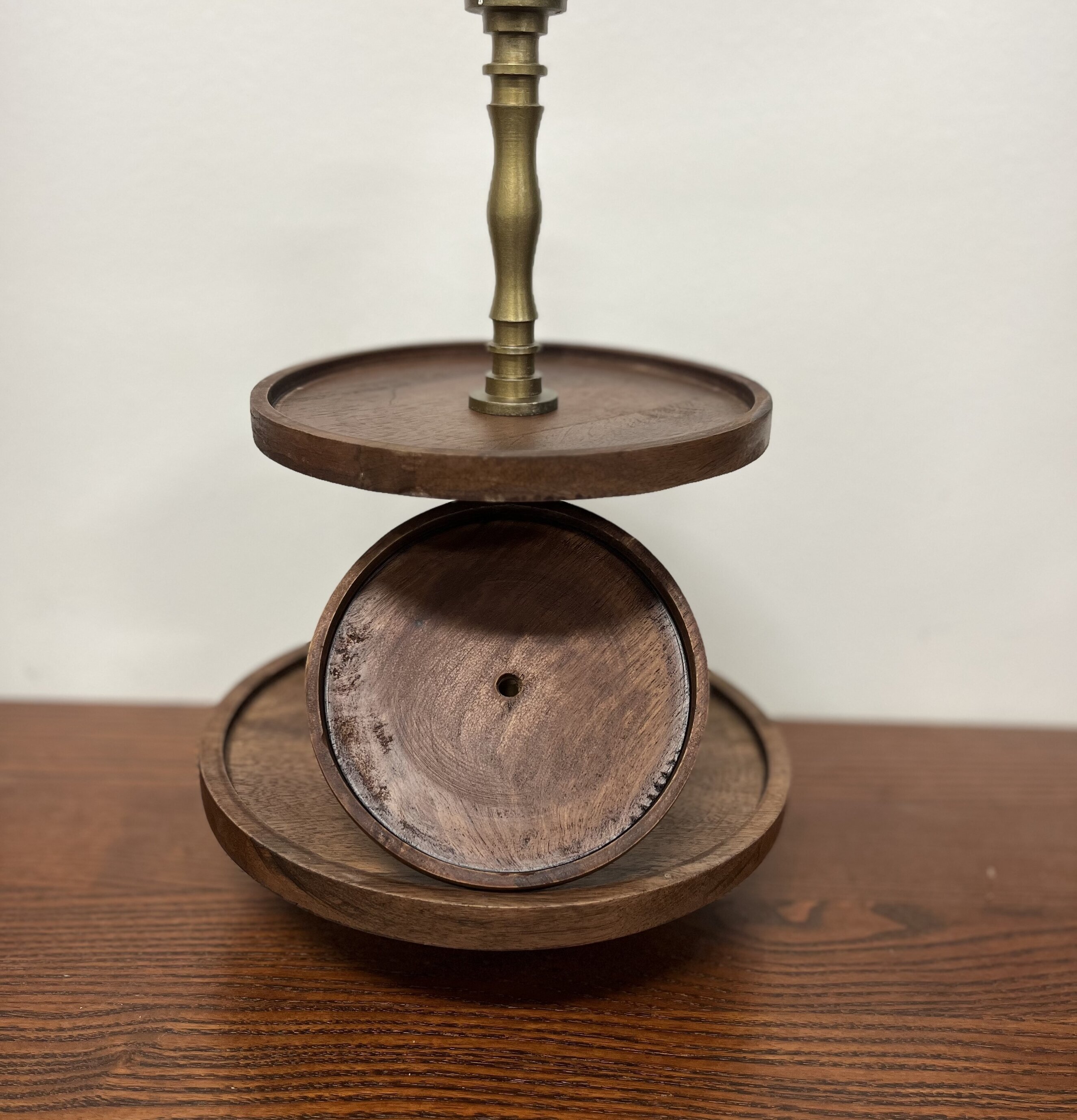 Våningsfat Trä Brun/Mässing (fynd-id 1) A Lot Decoration