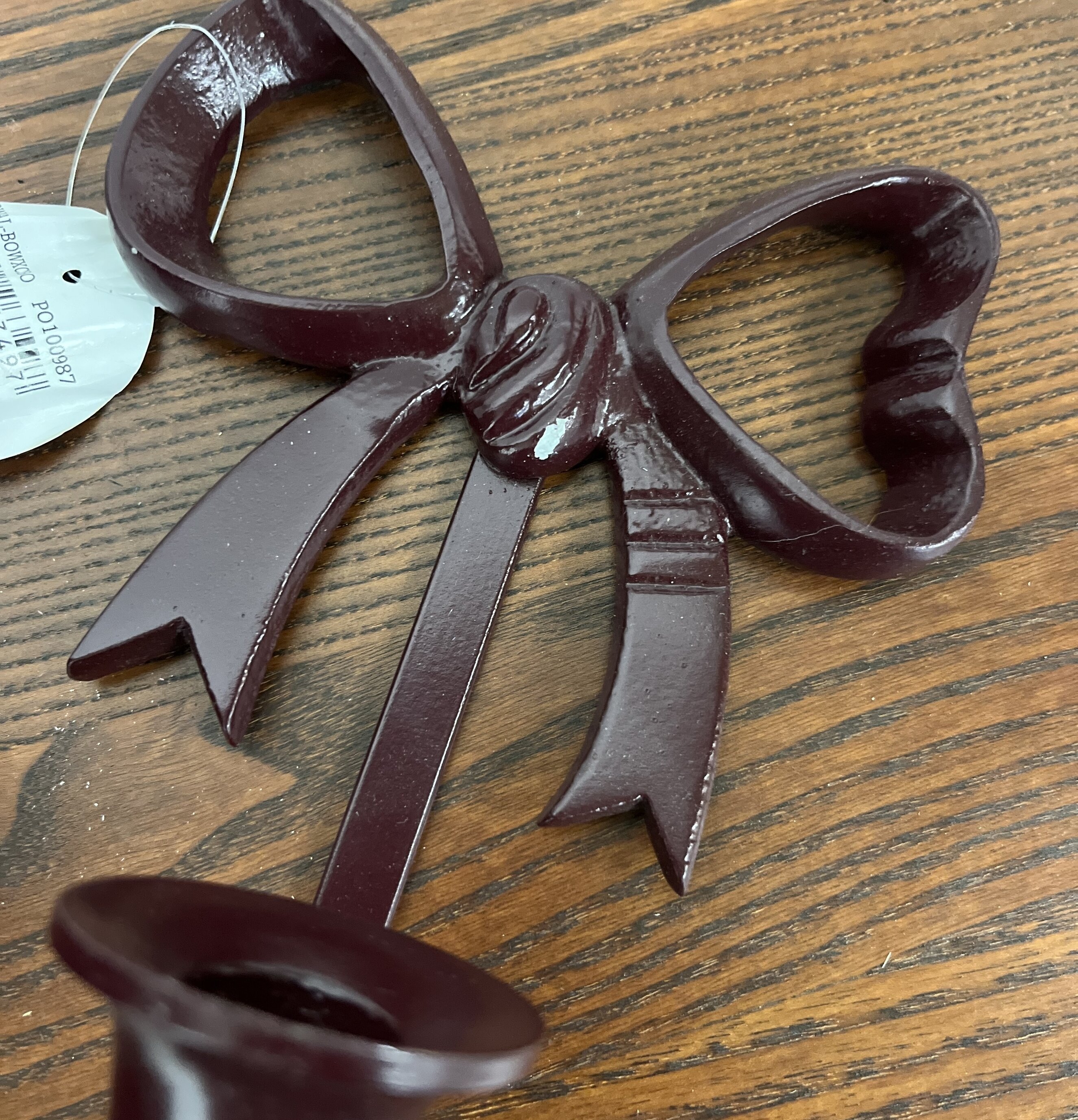 Ljusstake Rosett - Vinröd (fynd-id 1) Rice