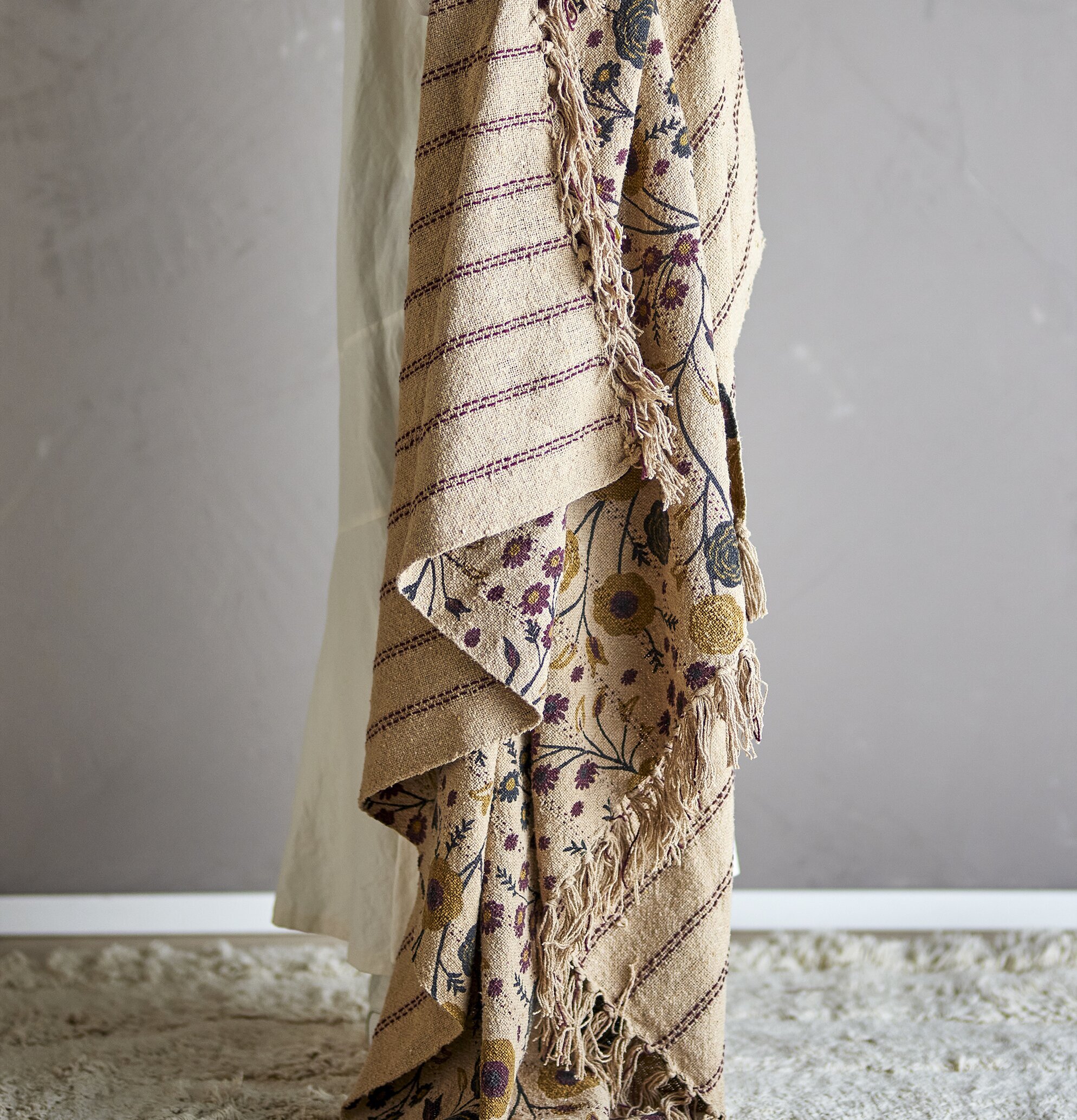 Pläd Eydis Natur Bloomingville Täcken, filtar, plädar och överkast Filtar Plädar Överkast