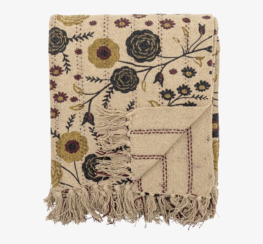 Pläd Eydis Natur Bloomingville Täcken, filtar, plädar och överkast Filtar Plädar Överkast