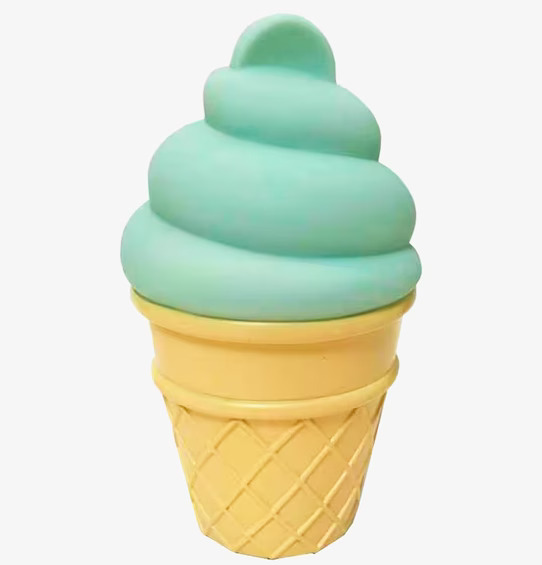 Bild av färgglad leksaksglass i mint och ljusgul