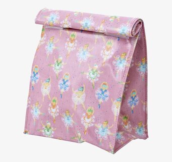 Bild av isolerad lunchväska med livligt dansarmönster