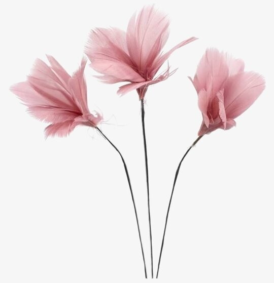 Fjäder Trådad Blom Gammelrosa A Lot Decoration Övrig prydnad/dekoration för inredning innemiljö