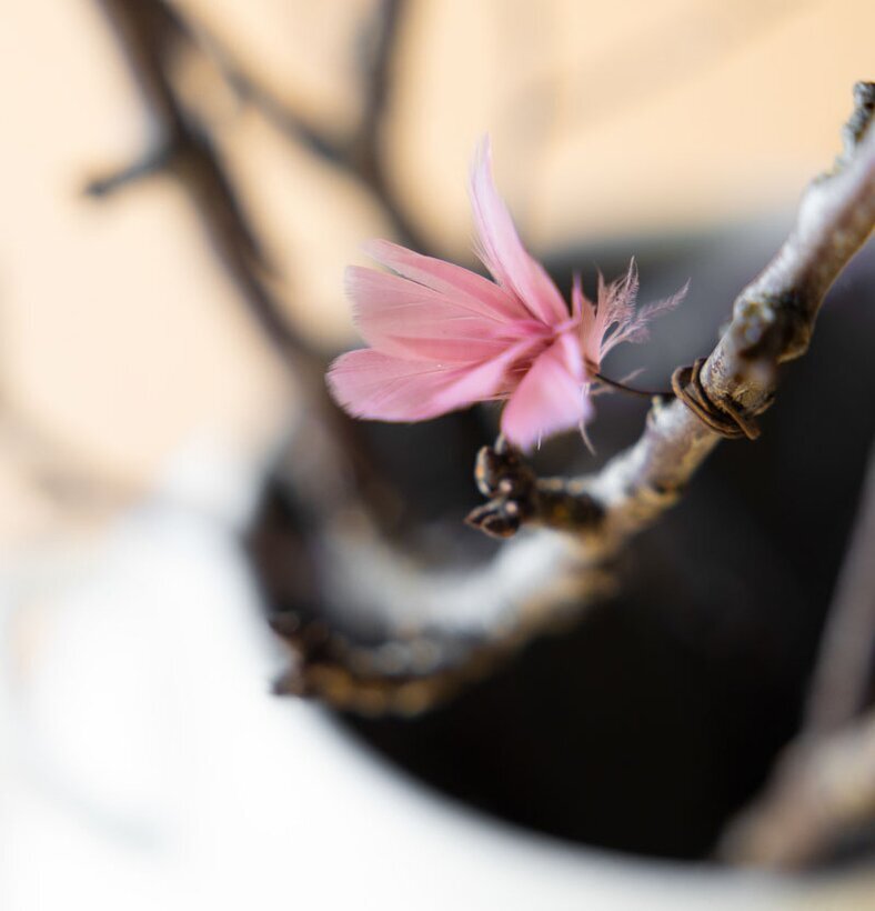 Fjäder Trådad Blom Gammelrosa A Lot Decoration Övrig prydnad/dekoration för inredning innemiljö