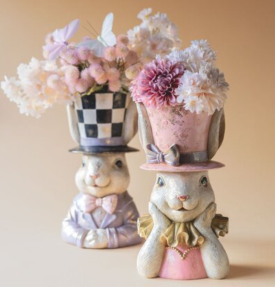 Byst Kanin Hatt Cirkus A Lot Decoration Kaniner för prydnad/dekoration Prydnadskaniner Dekorationskaniner Bunnys dekoration