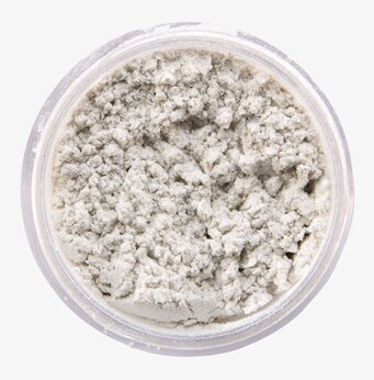 Bild av skimrande vitt pulver för kreativ dekoration