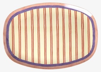 Tallrik Melamin Stripey Love Print Rice Tallrikar Djupa tallrikar (ej skål) Desserttallrikar Assietter Barntallrikar Picknicktallrikar