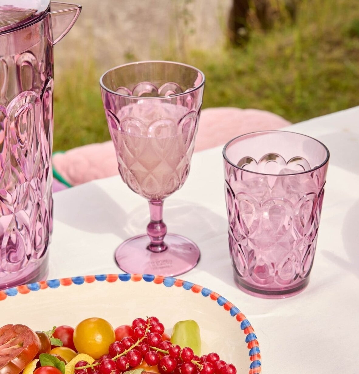 Vinglas Swirly Soft Plum Rice Dryckesglas Dricksglas Glas för dryck Plastglas