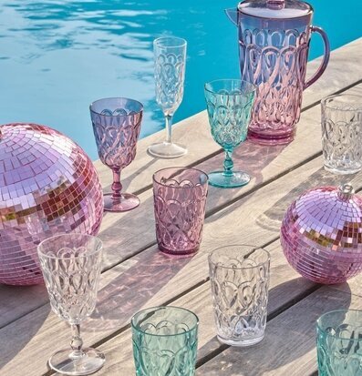 Vinglas Swirly Soft Plum Rice Dryckesglas Dricksglas Glas för dryck Plastglas