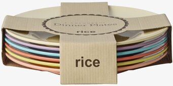 Foto av 6-pack färgglada melamintallrikar packshot