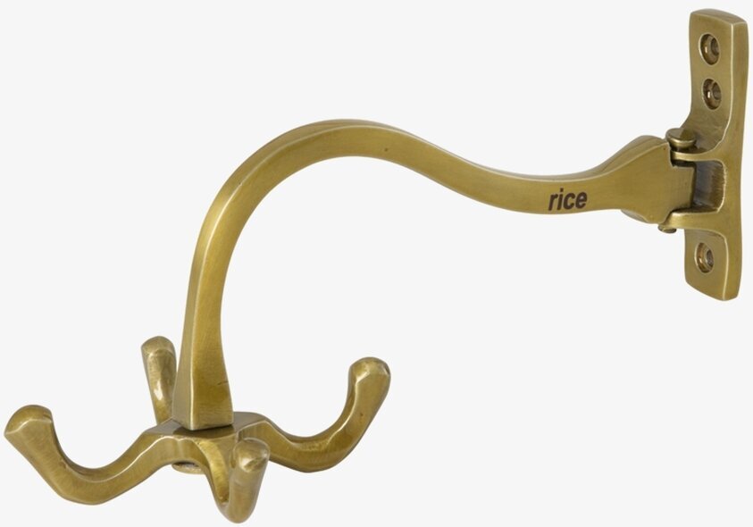 Väggkrok Antik Mässing Rice Krokar Upphängare Dörrkrokar Förvaringskrokar