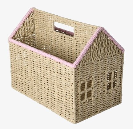 Tidnings/Bokförvaring Hus Rosa Rice Förvaringslådor och korgar Boxar Förvaringsboxar Porslinsboxar Trälådor Smyckesboxar i porslin Förvaringsbrickor Murstensformar