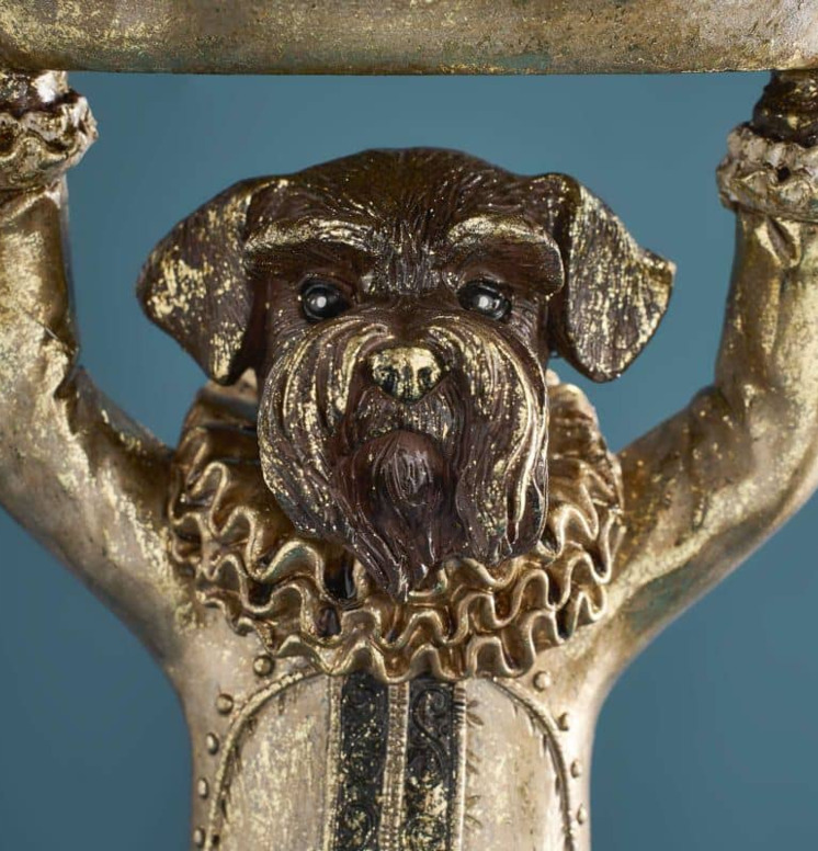 Sir Winston – Hundstaty med fat Werner Voss Serveringsbrickor Brickset Serveringsfat Övrig prydnad/dekoration för inredning innemiljö