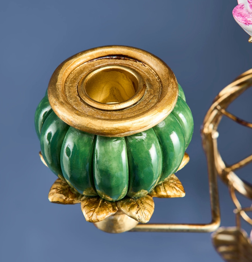 Väggljusstake Papegoja Orange/Guld Werner Voss Ljusstakar Adventsstakar Ljushållare Ljushyllor