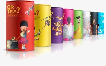 Bild av färgglada teburkar med eleganta och livfulla motiv