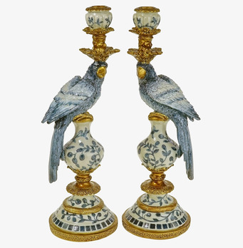 Ljusstake Papegoja Blå Werner Voss Ljusstakar Adventsstakar Ljushållare Ljushyllor